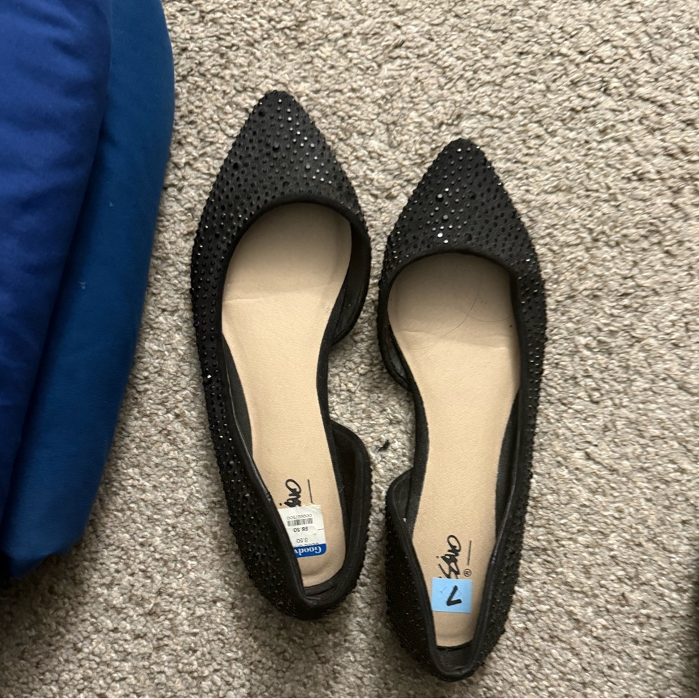 Mossimo Supply Co Black Flats Elegant Loafers